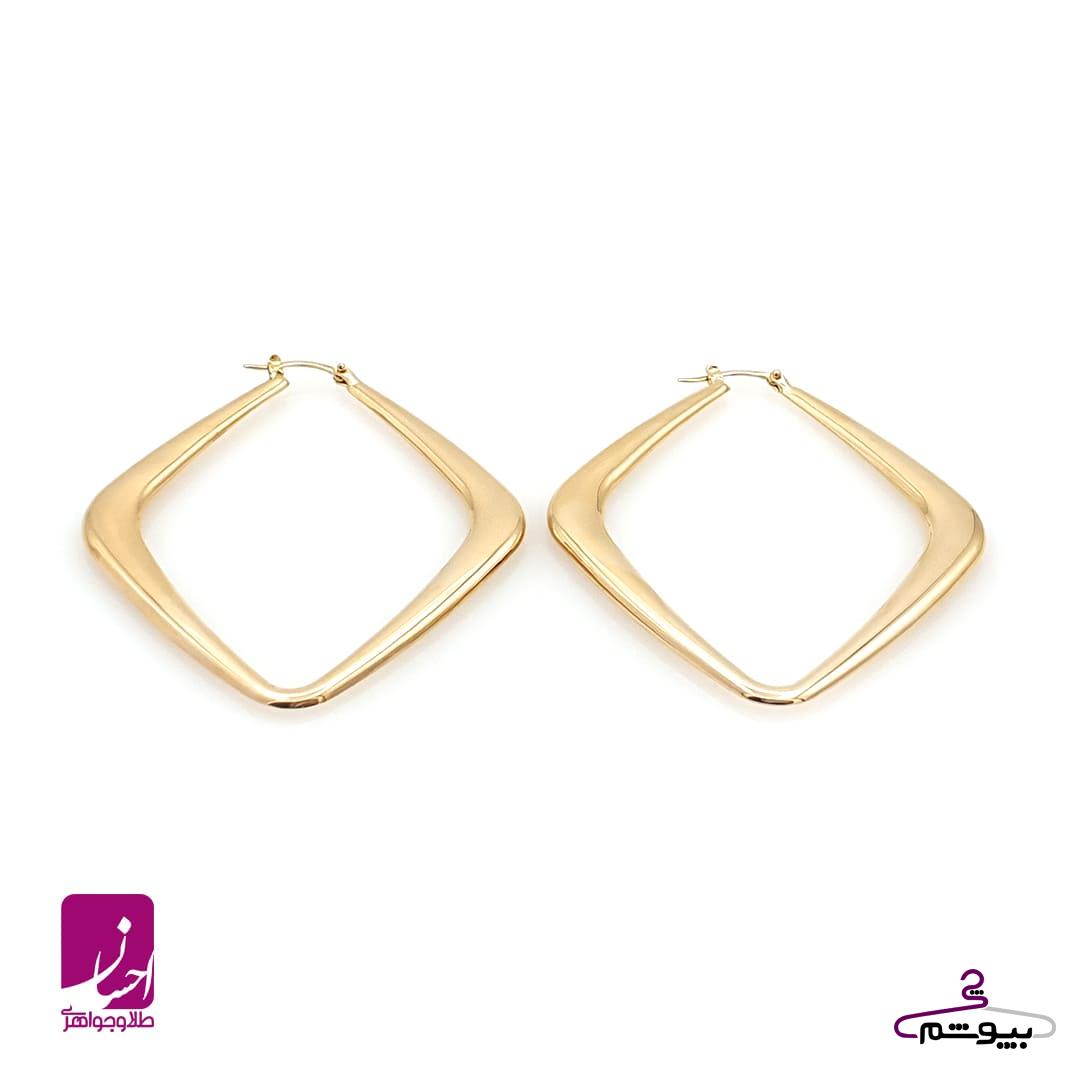 گوشواره طلا لوزی تخت از (تولید کننده)